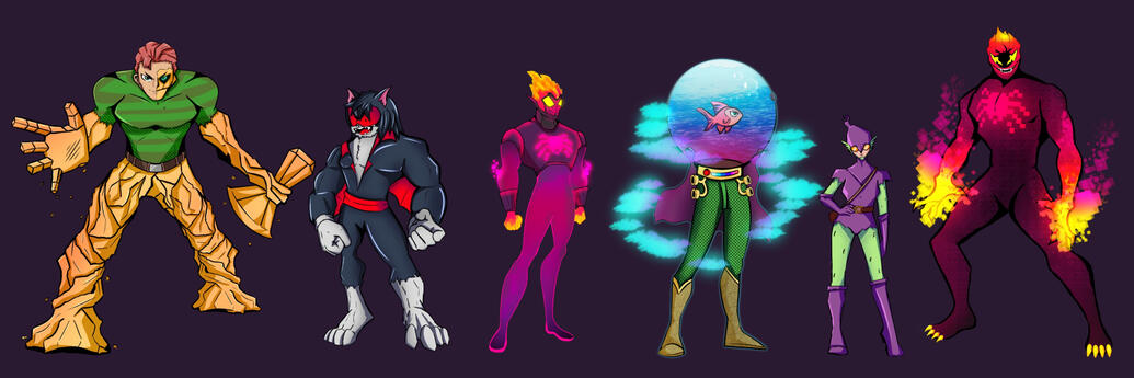 Heroes and Villains Character Reference Sheet
