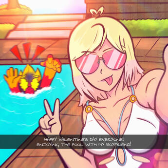 Pool day Valentines